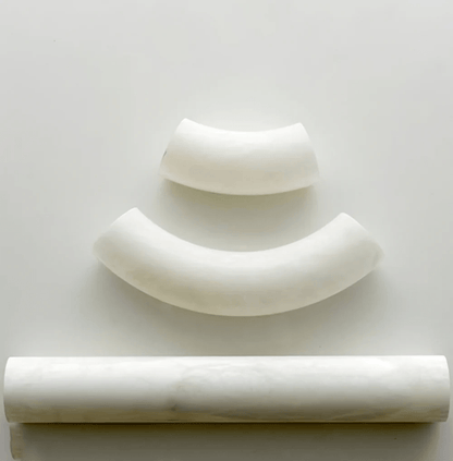 Elegant Circle Alabaster Chandelier with Adjustable Height & Soft Ligh