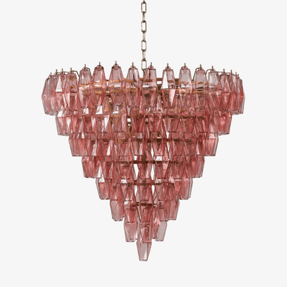 Asti Glass Chandelier - Elegant Design with Adjustable Height & Crysta