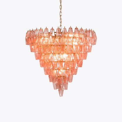 Asti Glass Chandelier - Elegant Design with Adjustable Height & Crysta