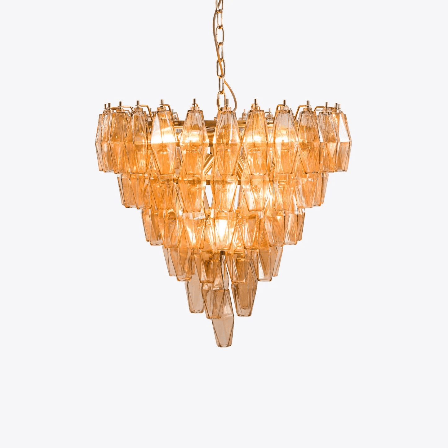 Asti Glass Chandelier - Elegant Design with Adjustable Height & Crysta
