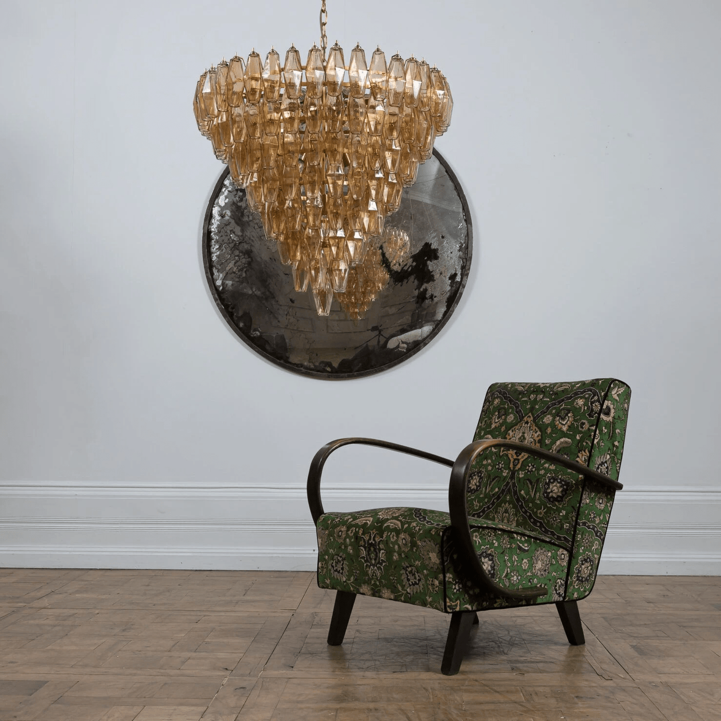 Asti Glass Chandelier - Elegant Design with Adjustable Height & Crysta