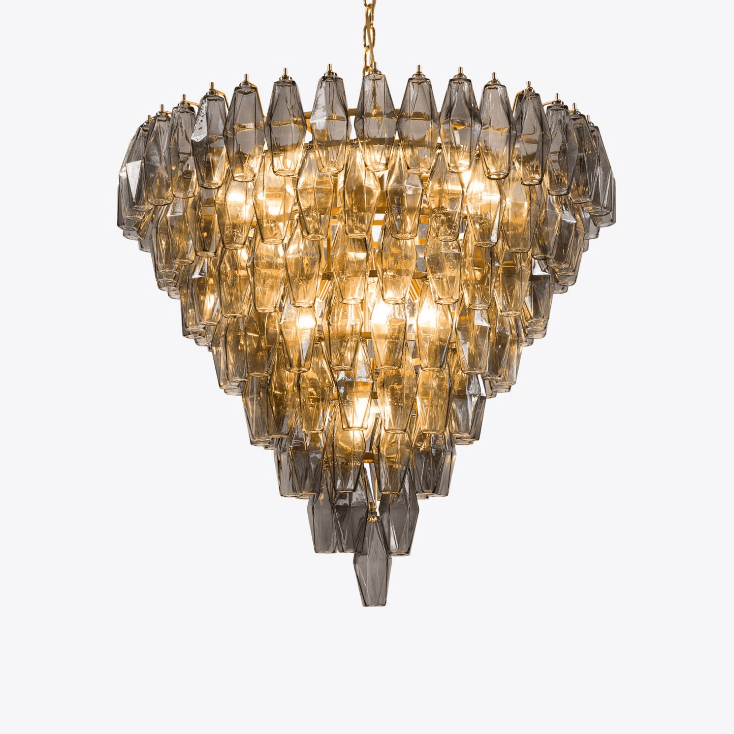 Asti Glass Chandelier - Elegant Design with Adjustable Height & Crysta