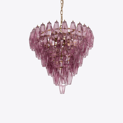 Asti Glass Chandelier - Elegant Design with Adjustable Height & Crysta