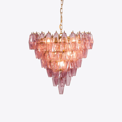 Asti Glass Chandelier - Elegant Design with Adjustable Height & Crysta