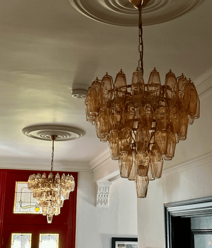 Asti Glass Chandelier - Elegant Design with Adjustable Height & Crysta