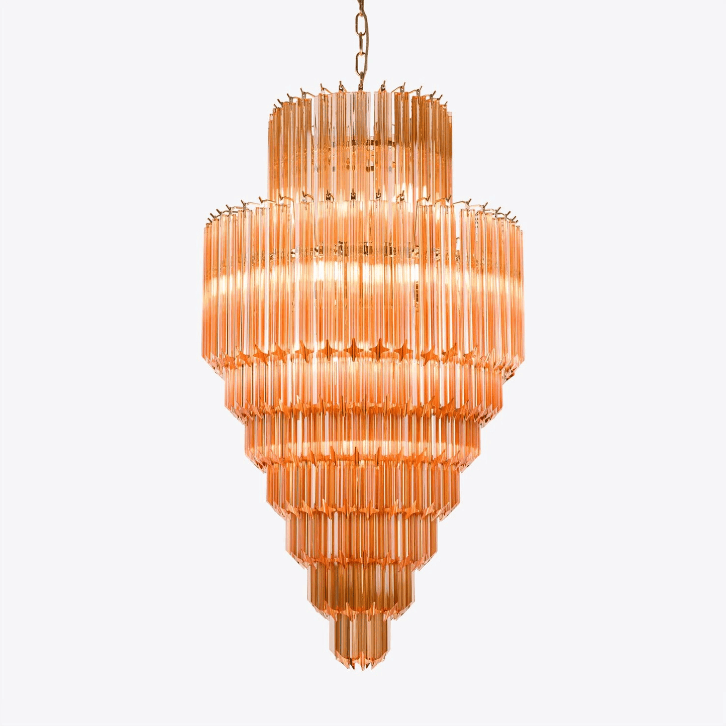 Raphael Glass Chandelier - Elegant Design with Adjustable Height & LED