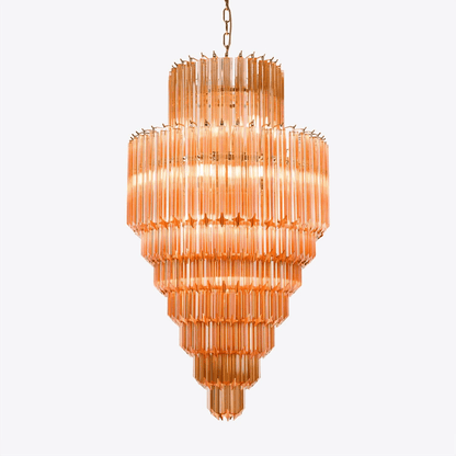 Raphael Glass Chandelier - Elegant Design with Adjustable Height & LED
