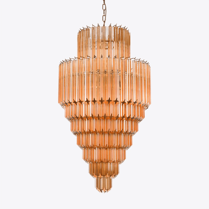 Raphael Glass Chandelier - Elegant Design with Adjustable Height & LED