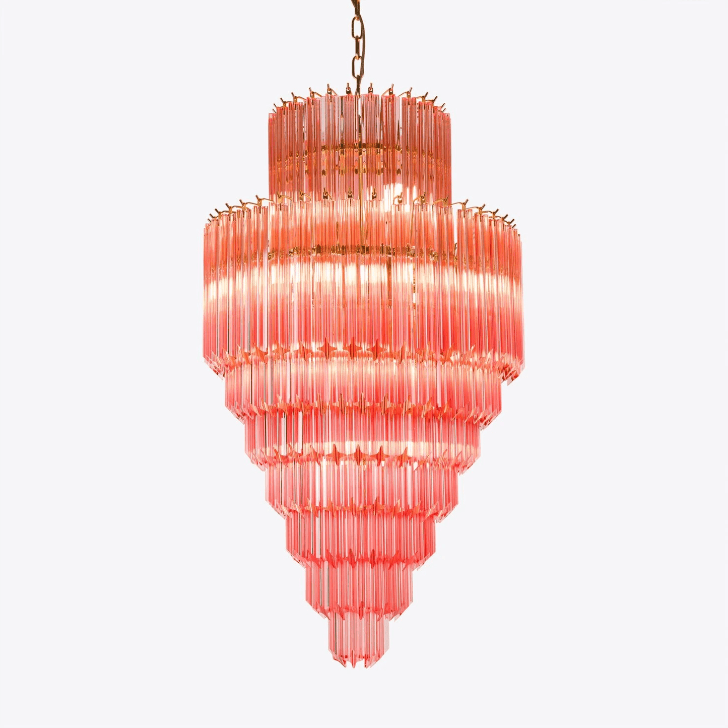 Raphael Glass Chandelier - Elegant Design with Adjustable Height & LED