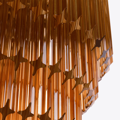 Raphael Glass Chandelier - Elegant Design with Adjustable Height & LED