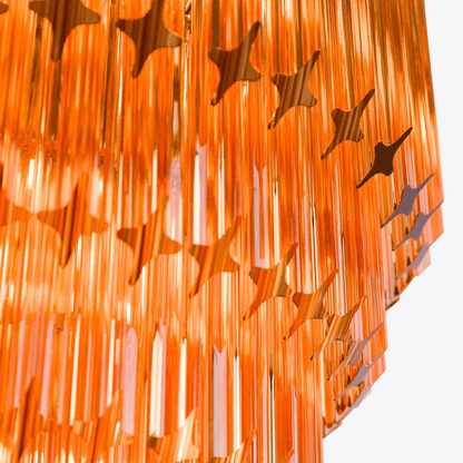 Raphael Glass Chandelier - Elegant Design with Adjustable Height & LED
