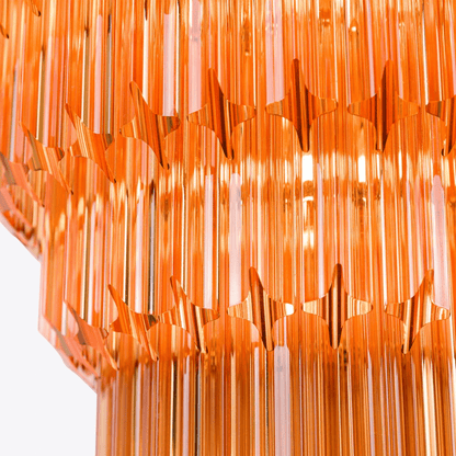 Raphael Glass Chandelier - Elegant Design with Adjustable Height & LED