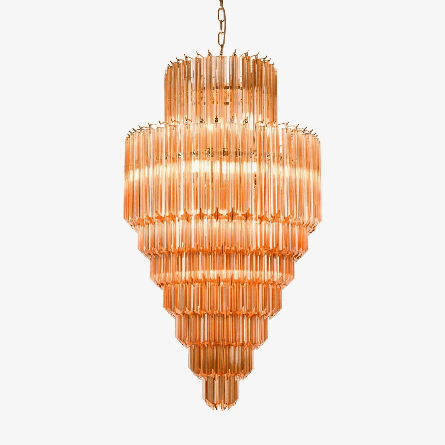 Raphael Glass Chandelier - Elegant Design with Adjustable Height & LED