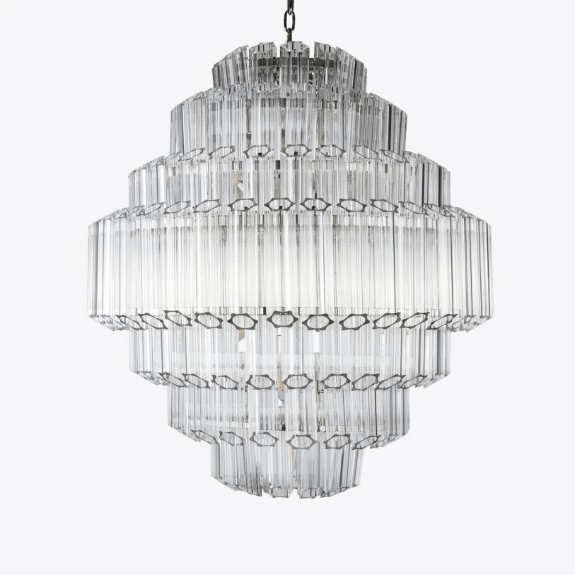 Grande Palermo Crystal Chandelier - Elegant Design, Adjustable Height