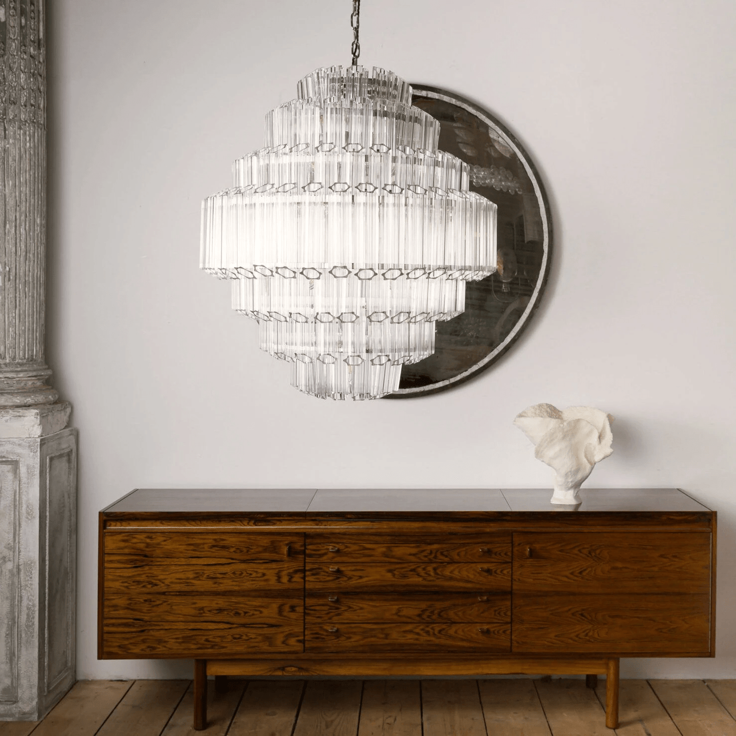 Grande Palermo Crystal Chandelier - Elegant Design, Adjustable Height