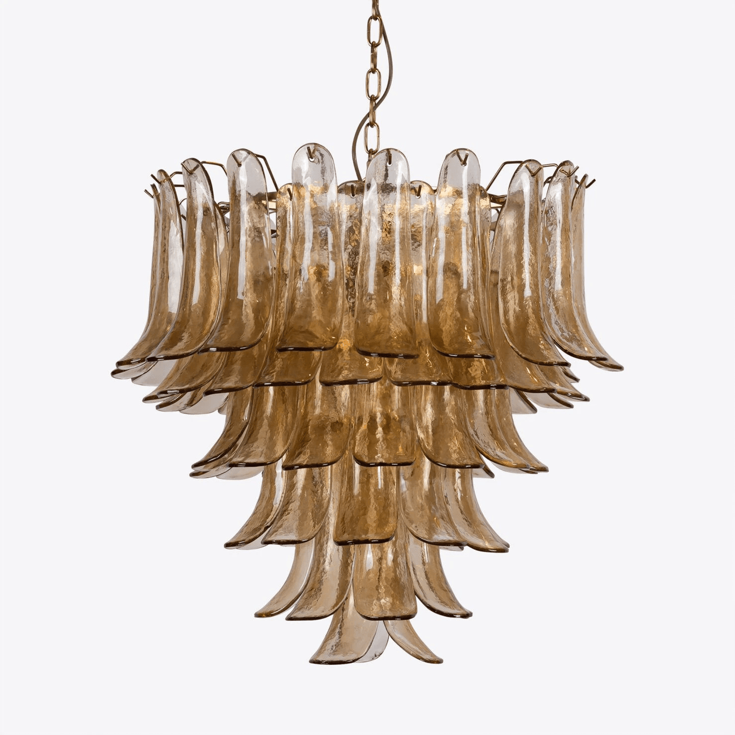 Amber Petalo Chandelier - Elegant Design with Adjustable Height & LED