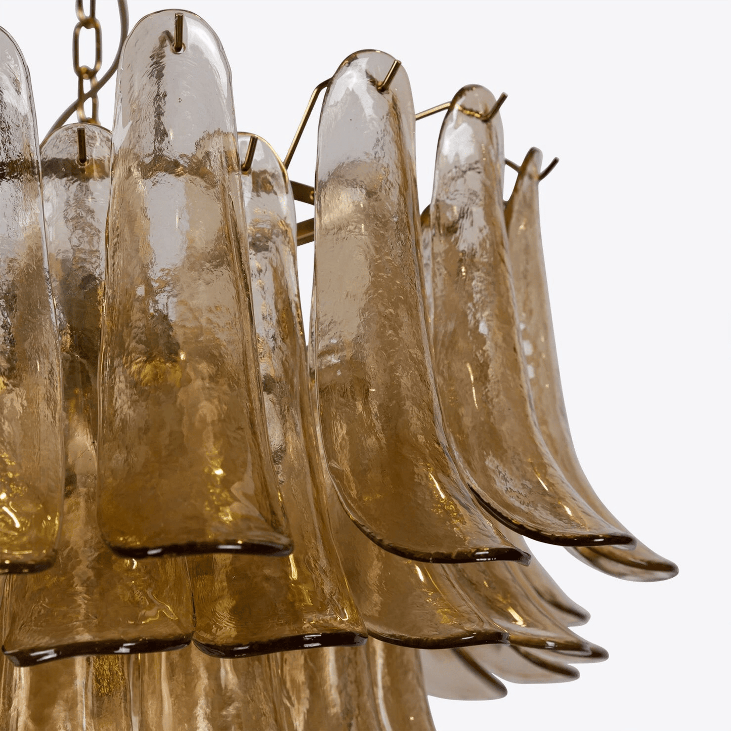 Amber Petalo Chandelier - Elegant Design with Adjustable Height & LED