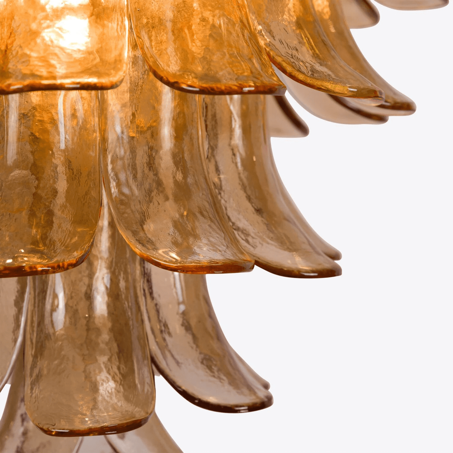 Amber Petalo Chandelier - Elegant Design with Adjustable Height & LED