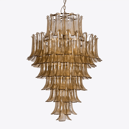 Amber Petalo Chandelier - Elegant Design with Adjustable Height & LED