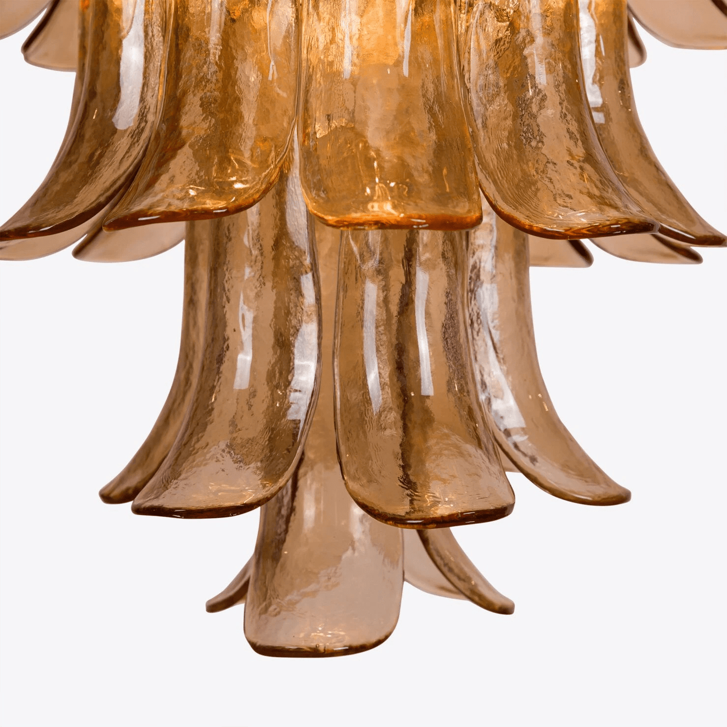 Amber Petalo Chandelier - Elegant Design with Adjustable Height & LED