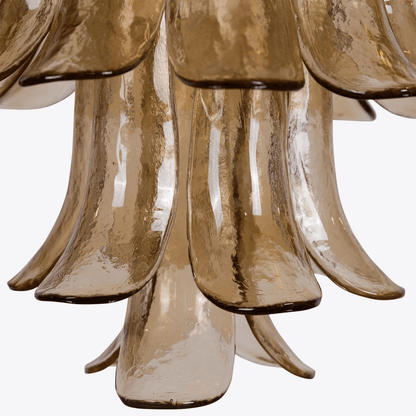 Amber Petalo Chandelier - Elegant Design with Adjustable Height & LED