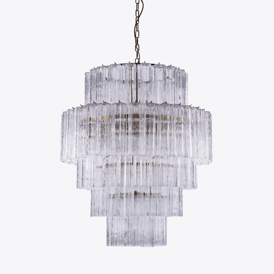 Rina Firenze Crystal Chandelier - Elegant Design, Adjustable Height