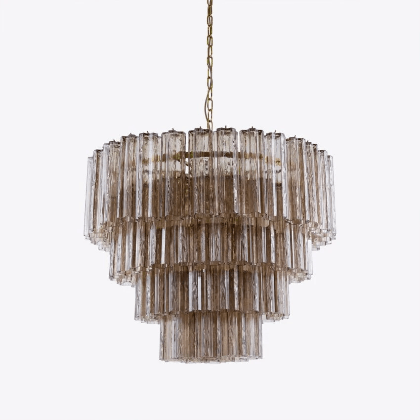 Elegant Large Treviso Chandelier - Dimmable, Crystal Accents