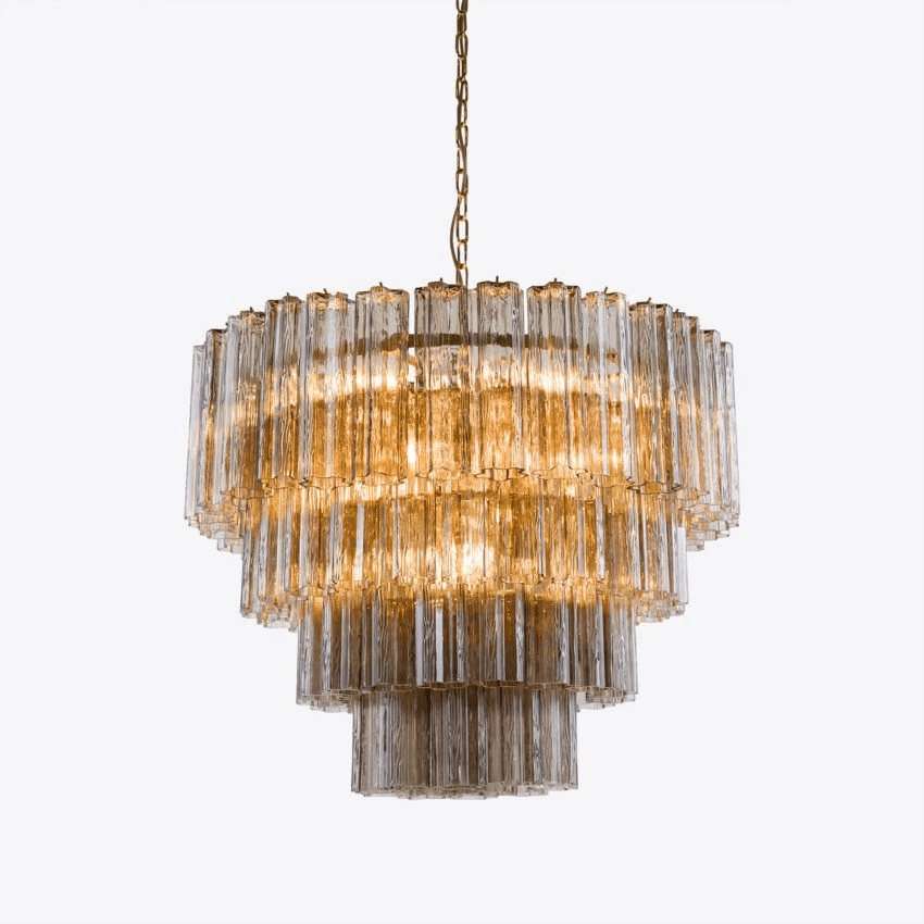 Elegant Large Treviso Chandelier - Dimmable, Crystal Accents