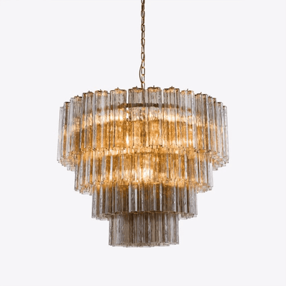 Elegant Large Treviso Chandelier - Dimmable, Crystal Accents