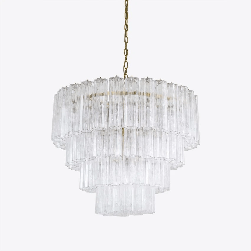 Elegant Large Treviso Chandelier - Dimmable, Crystal Accents