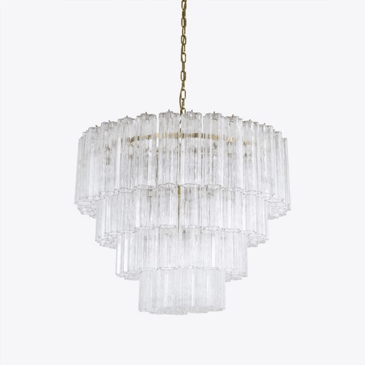 Elegant Large Treviso Chandelier - Dimmable, Crystal Accents