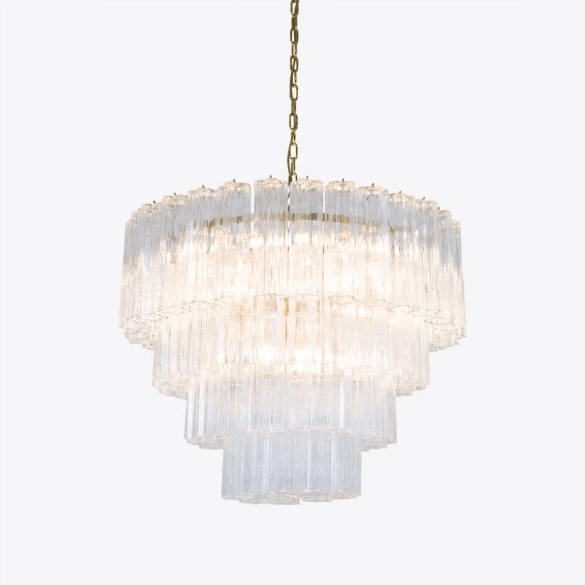 Elegant Large Treviso Chandelier - Dimmable, Crystal Accents