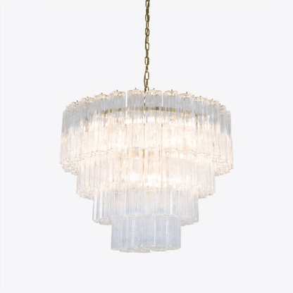 Elegant Large Treviso Chandelier - Dimmable, Crystal Accents