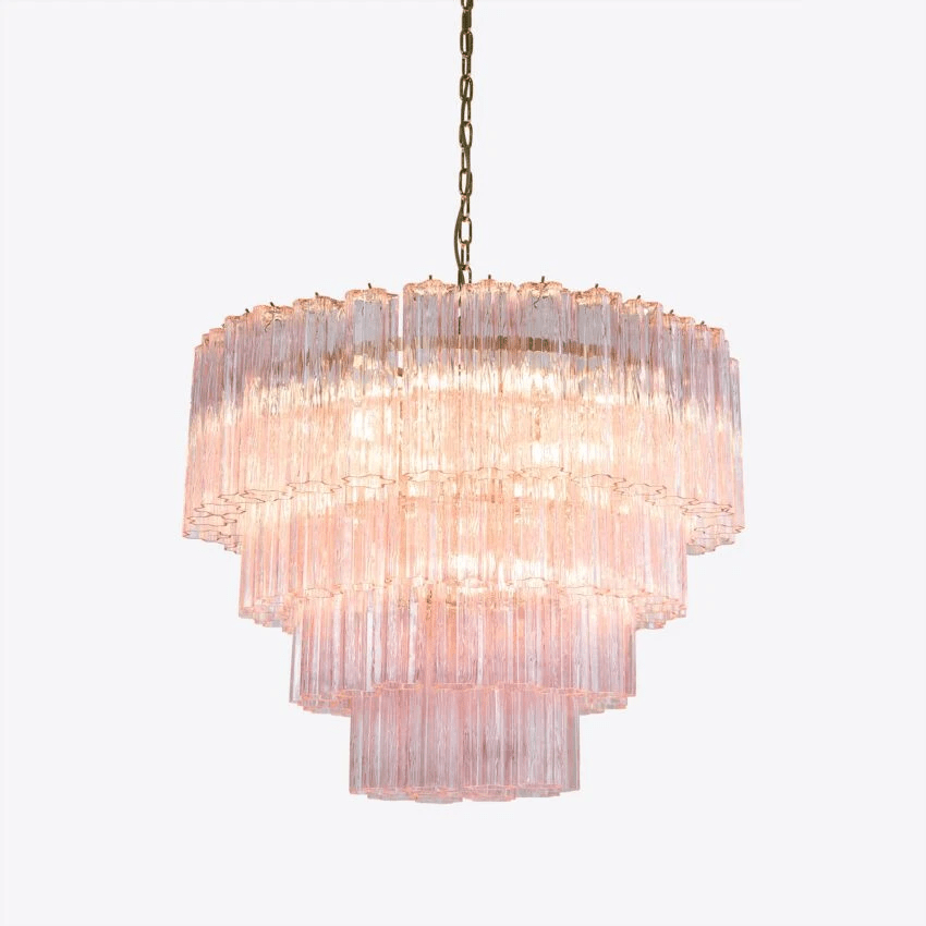 Elegant Large Treviso Chandelier - Dimmable, Crystal Accents