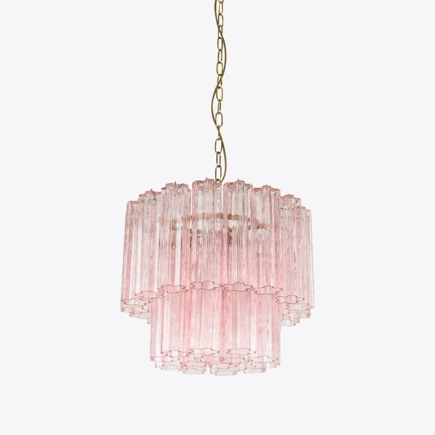 Elegant Small Treviso Chandelier - Crystal Accents & Adjustable Height