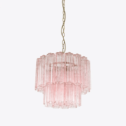 Elegant Small Treviso Chandelier - Crystal Accents & Adjustable Height