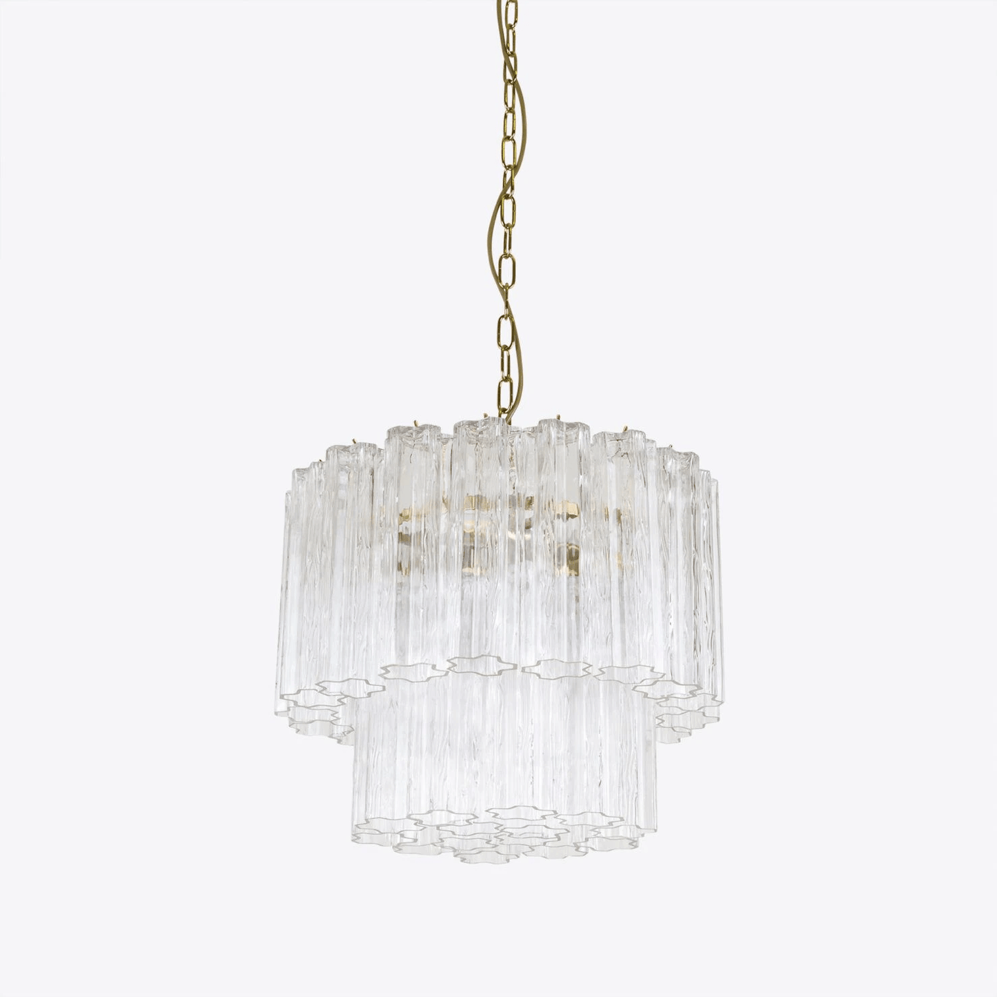 Elegant Small Treviso Chandelier - Crystal Accents & Adjustable Height
