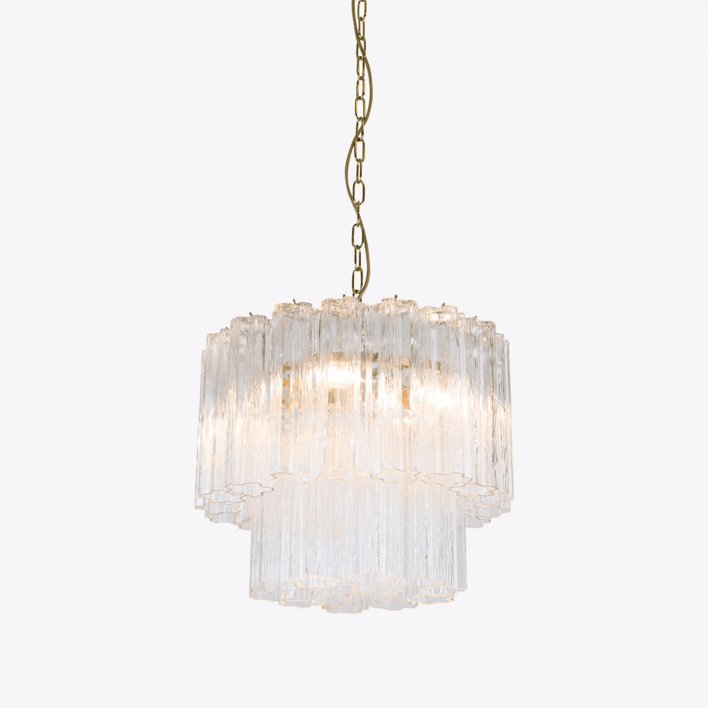 Elegant Small Treviso Chandelier - Crystal Accents & Adjustable Height