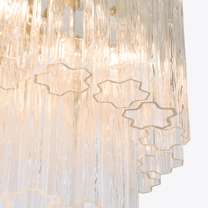 Elegant Small Treviso Chandelier - Crystal Accents & Adjustable Height