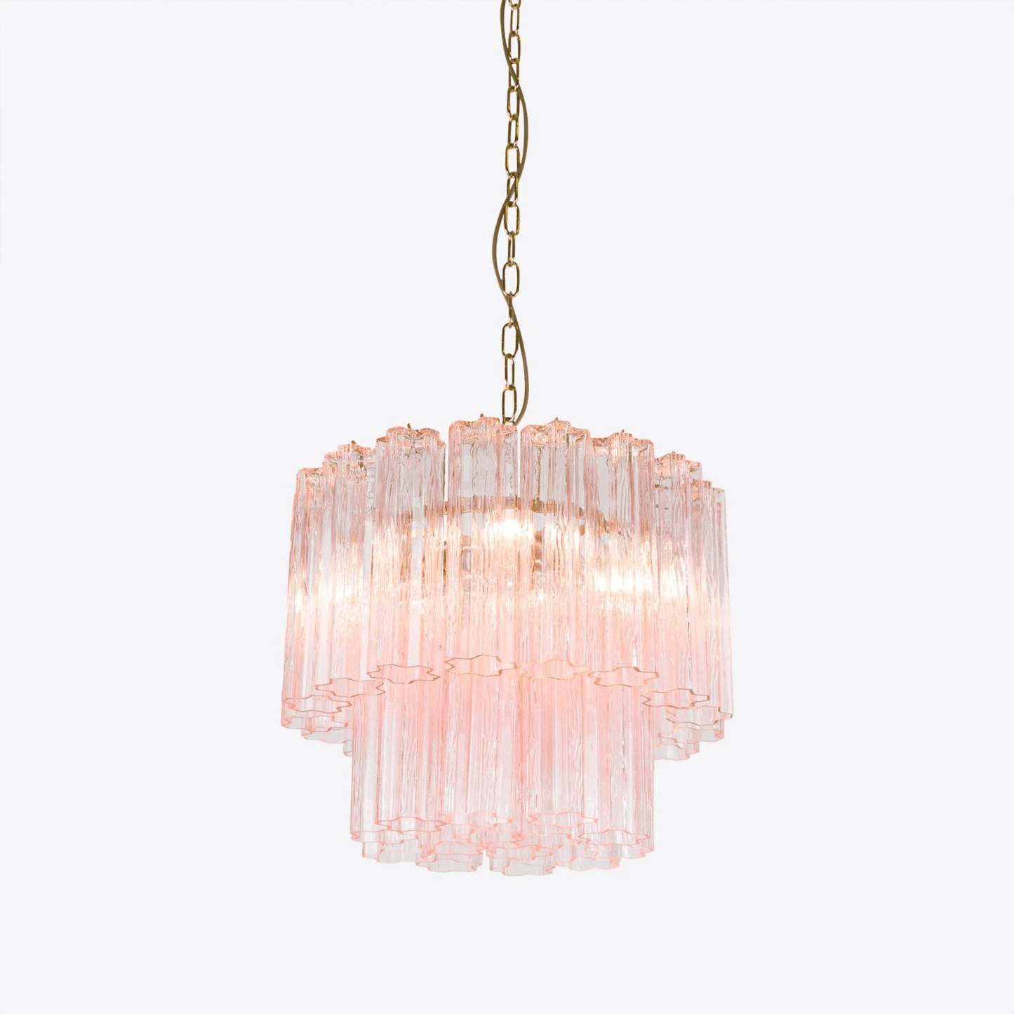 Elegant Small Treviso Chandelier - Crystal Accents & Adjustable Height