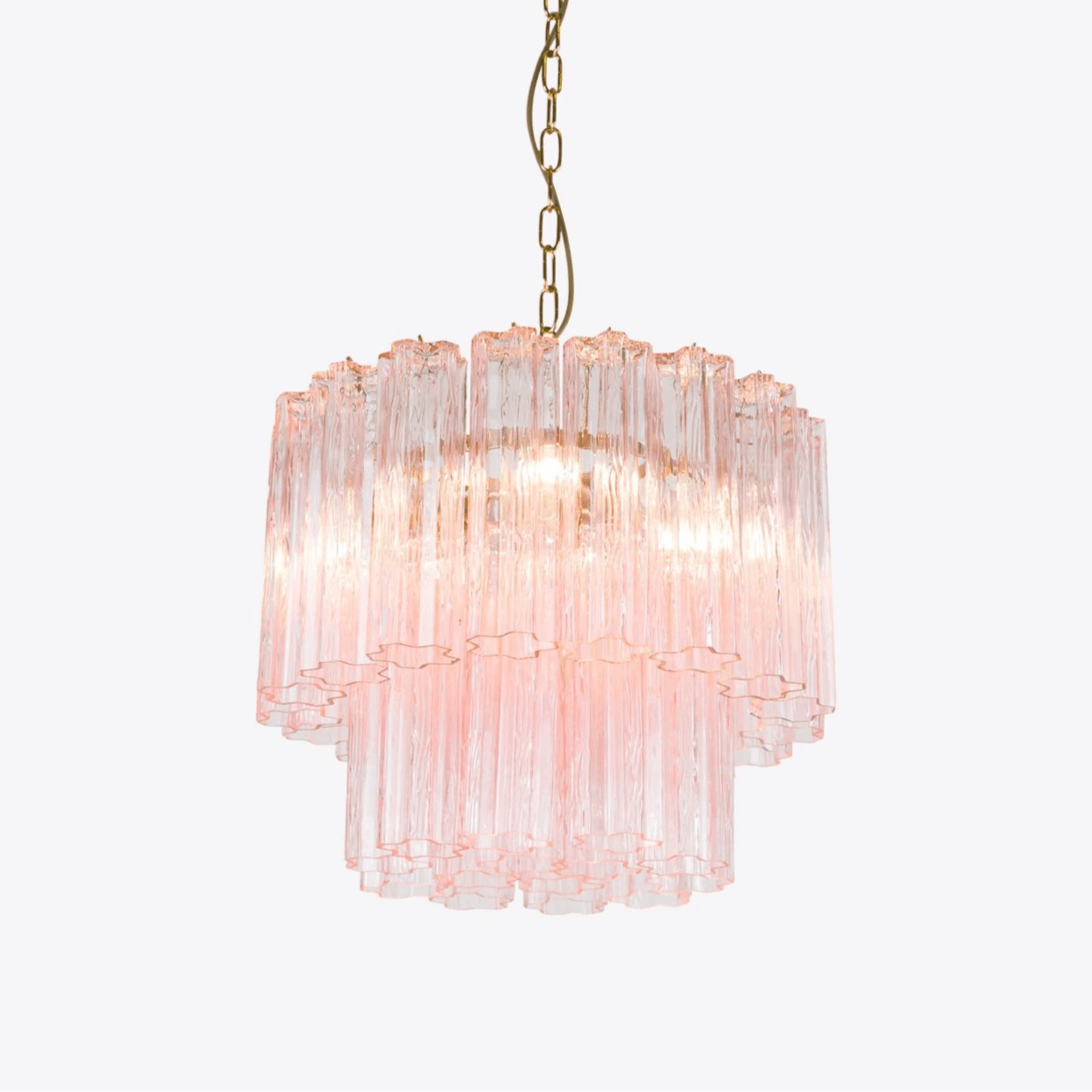 Elegant Small Treviso Chandelier - Crystal Accents & Adjustable Height