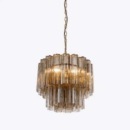 Elegant Small Treviso Chandelier - Crystal Accents & Adjustable Height