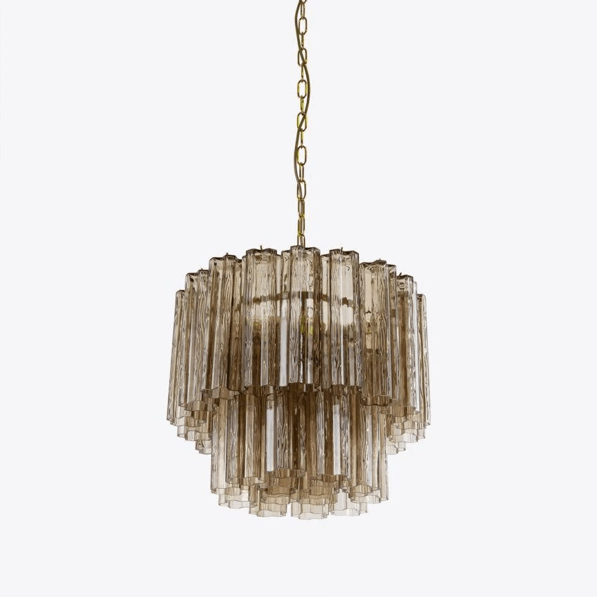 Elegant Small Treviso Chandelier - Crystal Accents & Adjustable Height