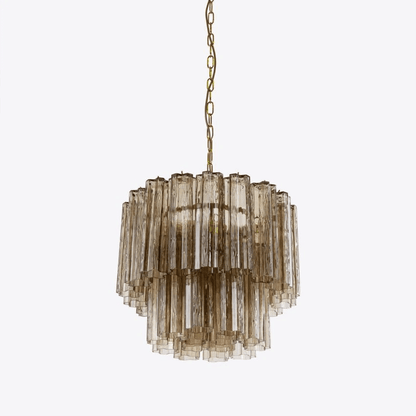 Elegant Small Treviso Chandelier - Crystal Accents & Adjustable Height
