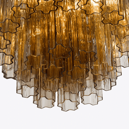 Elegant Small Treviso Chandelier - Crystal Accents & Adjustable Height