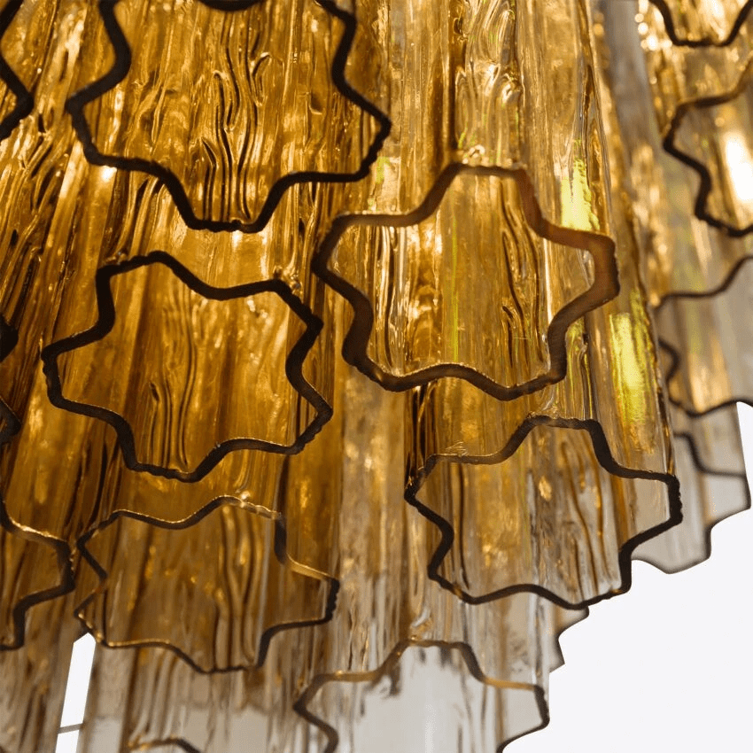 Elegant Small Treviso Chandelier - Crystal Accents & Adjustable Height