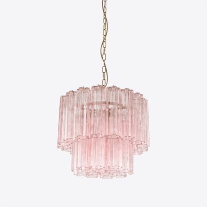 Elegant Small Treviso Chandelier - Crystal Accents & Adjustable Height