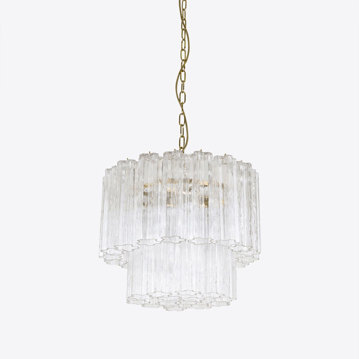 Elegant Small Treviso Chandelier - Crystal Accents & Adjustable Height