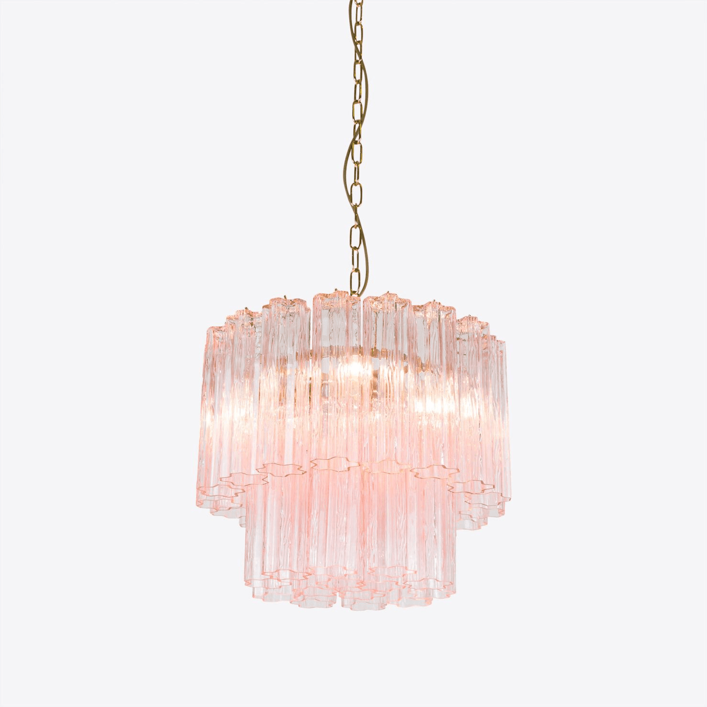 Elegant Small Treviso Chandelier - Crystal Accents & Adjustable Height