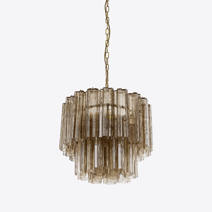 Elegant Small Treviso Chandelier - Crystal Accents & Adjustable Height